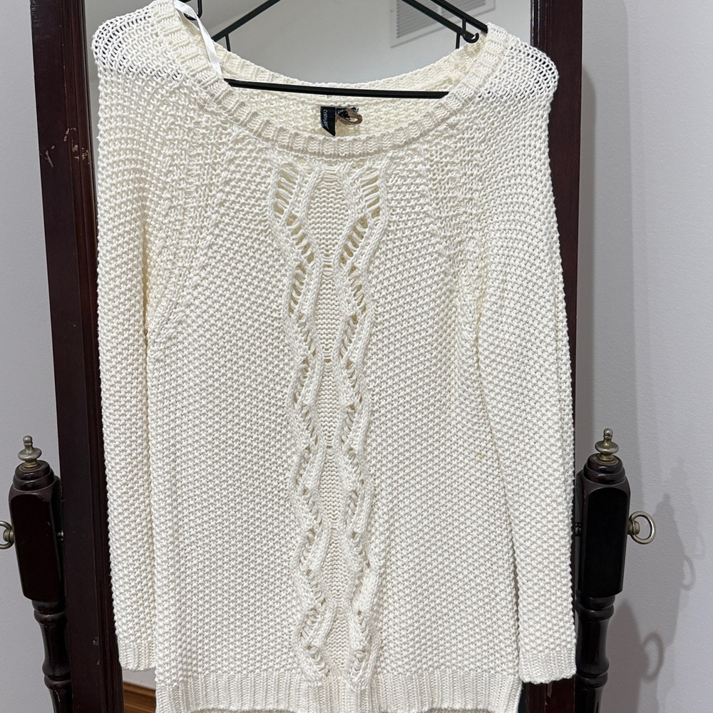 Cynthia Rowley Cream Cable Knit Sweater
